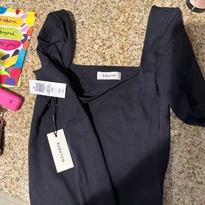 Brand new BABATON black square neck bodysuit